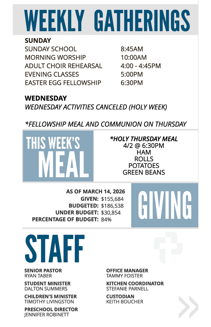 Bulletin - April 28 - Coming Events