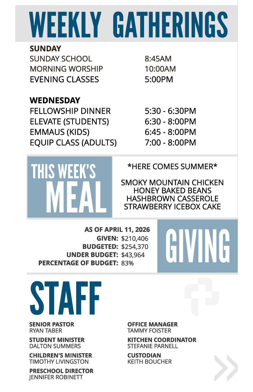 Bulletin - April 28 - Coming Events